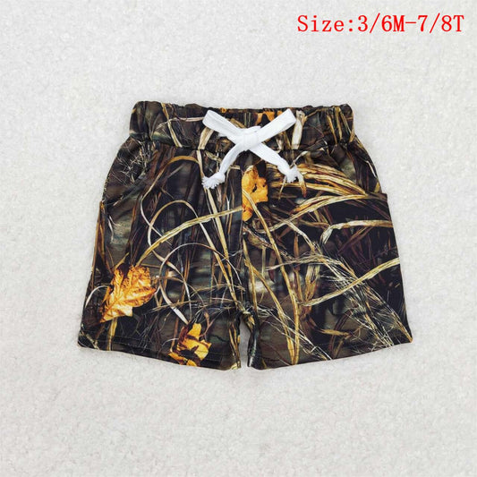 SS0280  Branch Camo Print Boys Summer Shorts