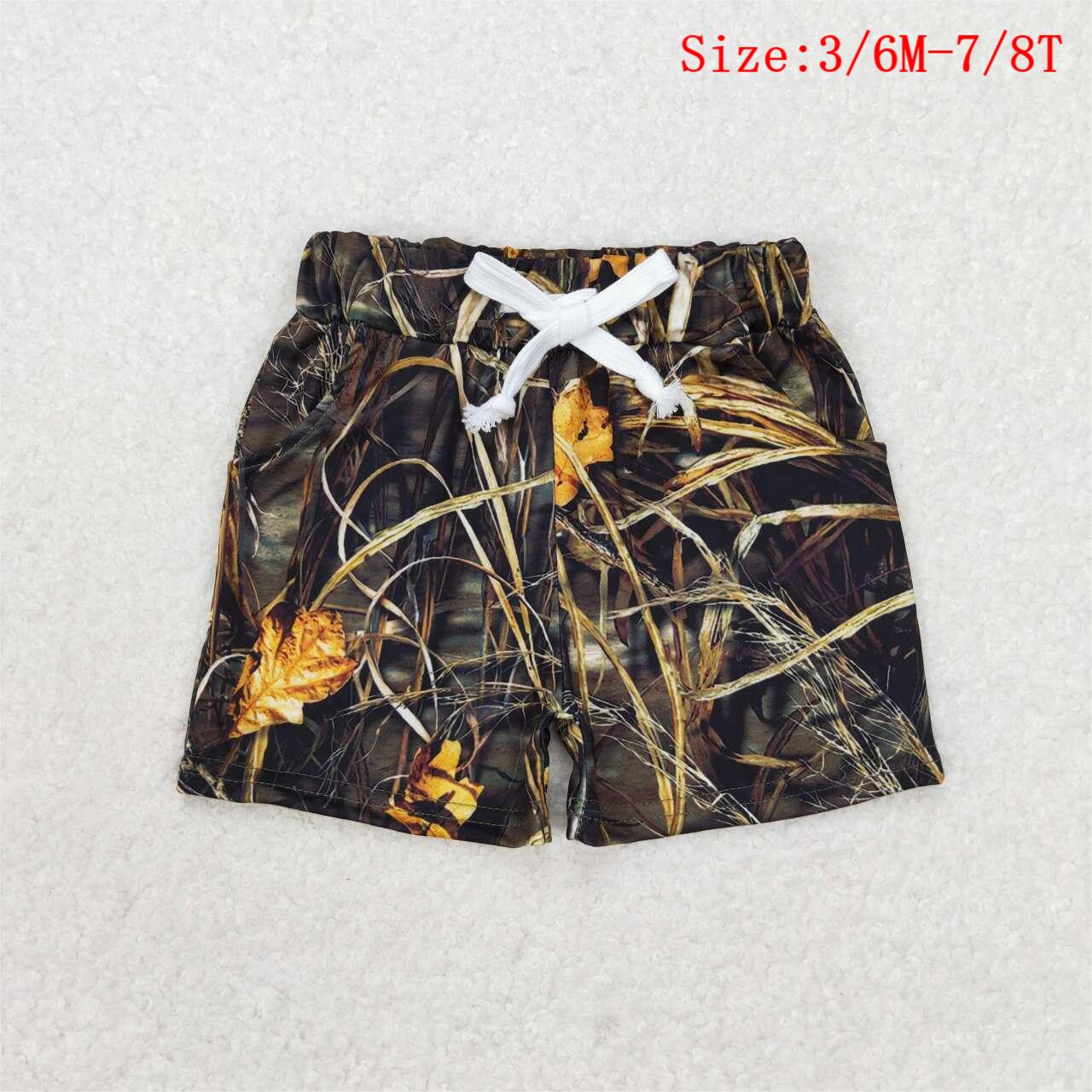 7-12 Colors Camo Print Pockets Kids Summer Shorts Brothers Wear