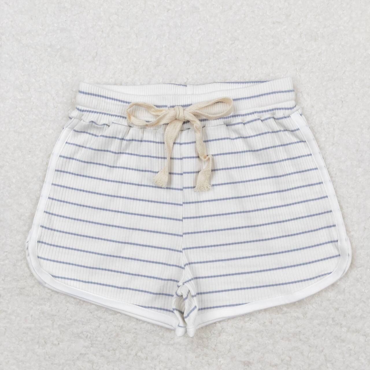 SS0334 Blue White Girls Summer Cotton Sport Shorts