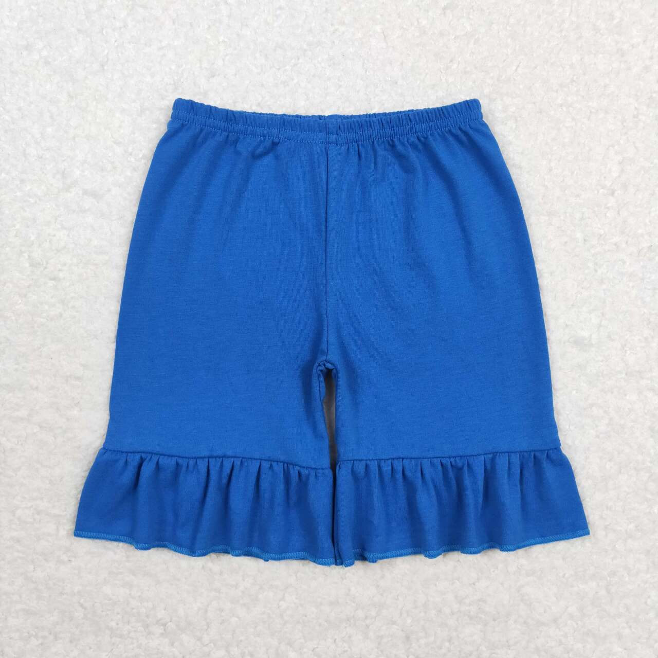 SS0349 Blue Ruffles Girls Summer Shorts