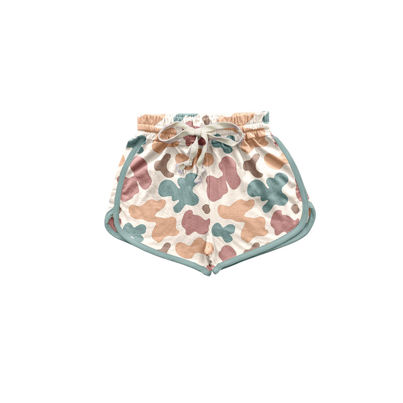 (Pre-order)SS0398 Camo Brown Print Girls Summer Shorts