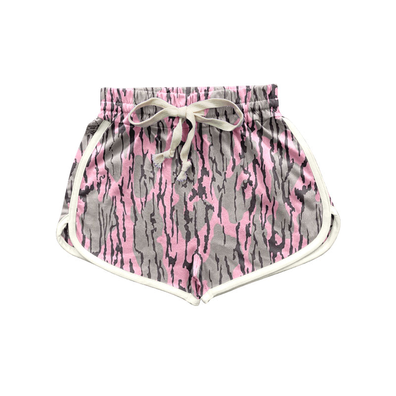 (Pre-order)SS0403 Adult Pink Camo Print Woman Summer Shorts