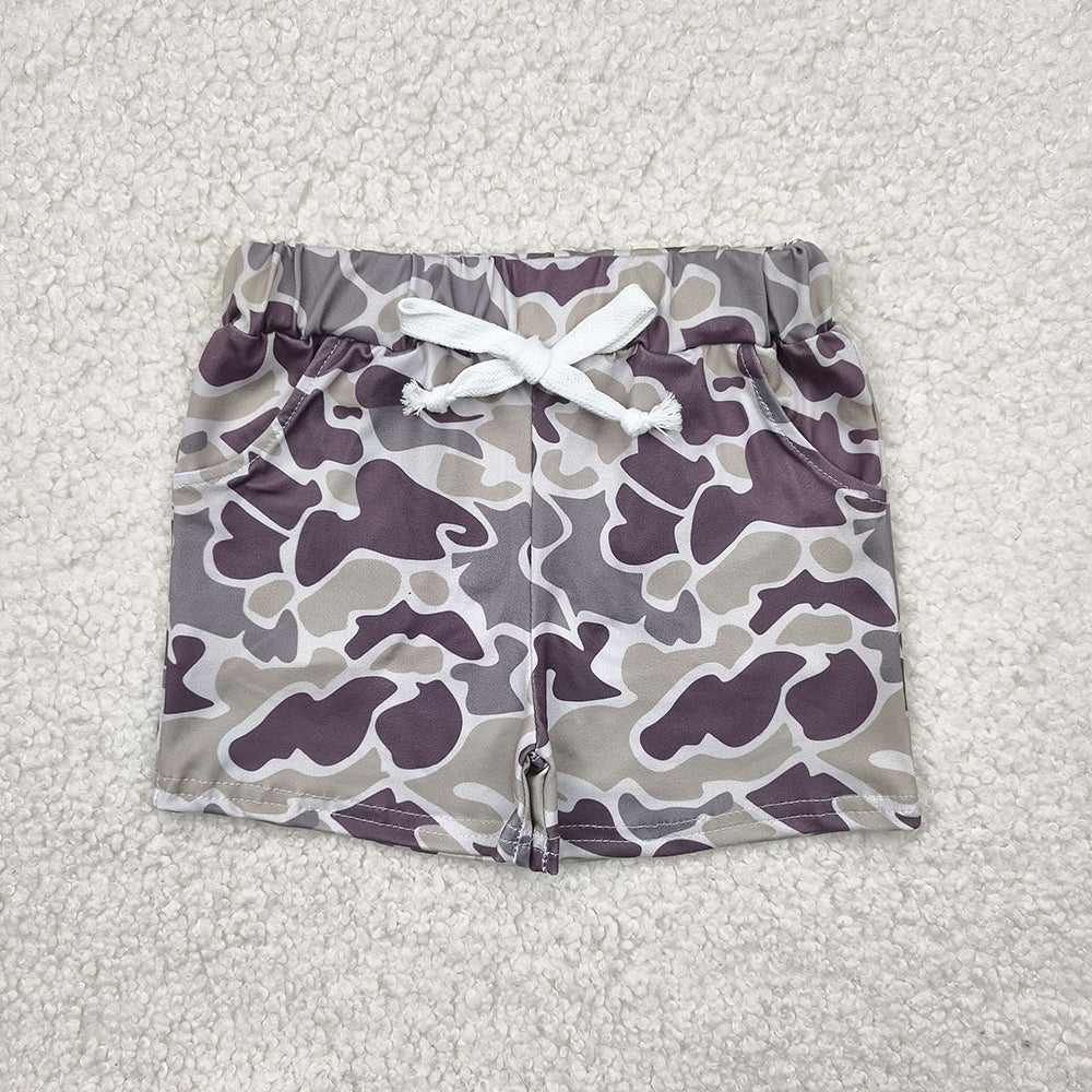 7-12 Colors Camo Print Pockets Kids Summer Shorts Brothers Wear