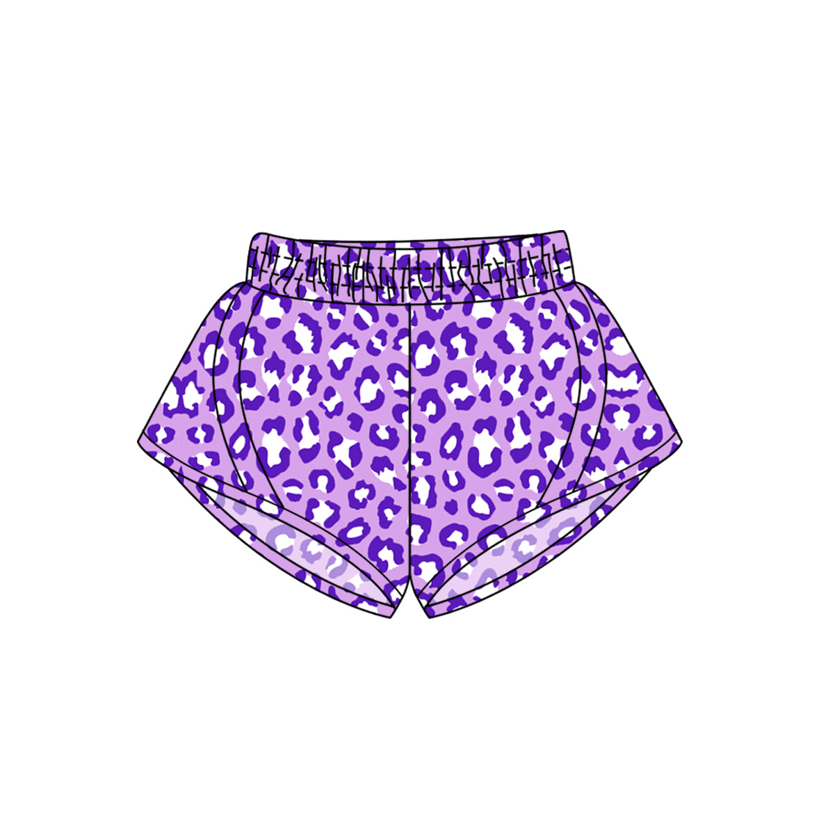 (Pre-order)SS0501 Purple Leopard Print Girls Summer Bottom Shorts