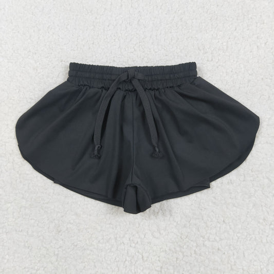 SS0551 Black Girls Summer Bottom Yoga Shorts