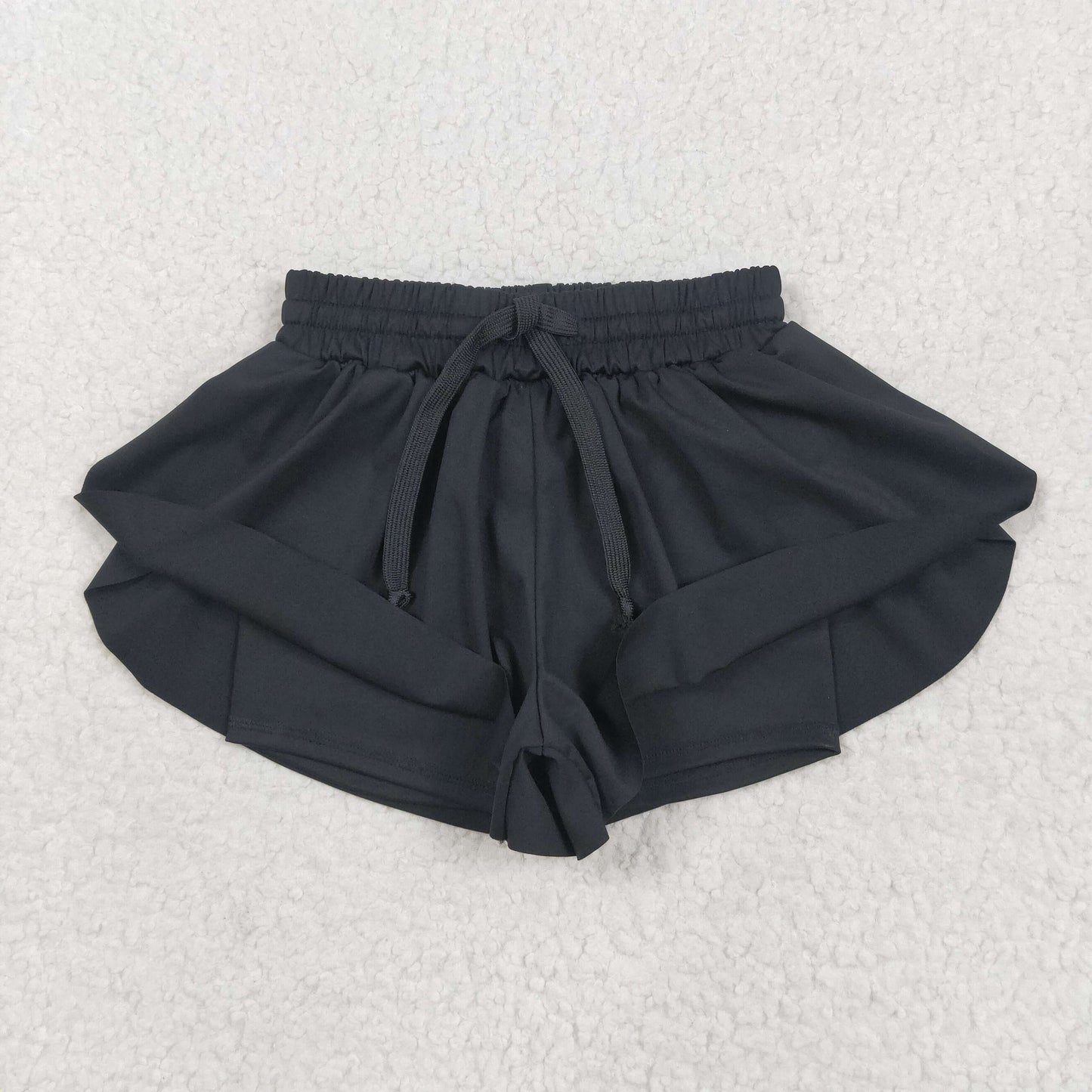 SS0551 Black Girls Summer Bottom Yoga Shorts