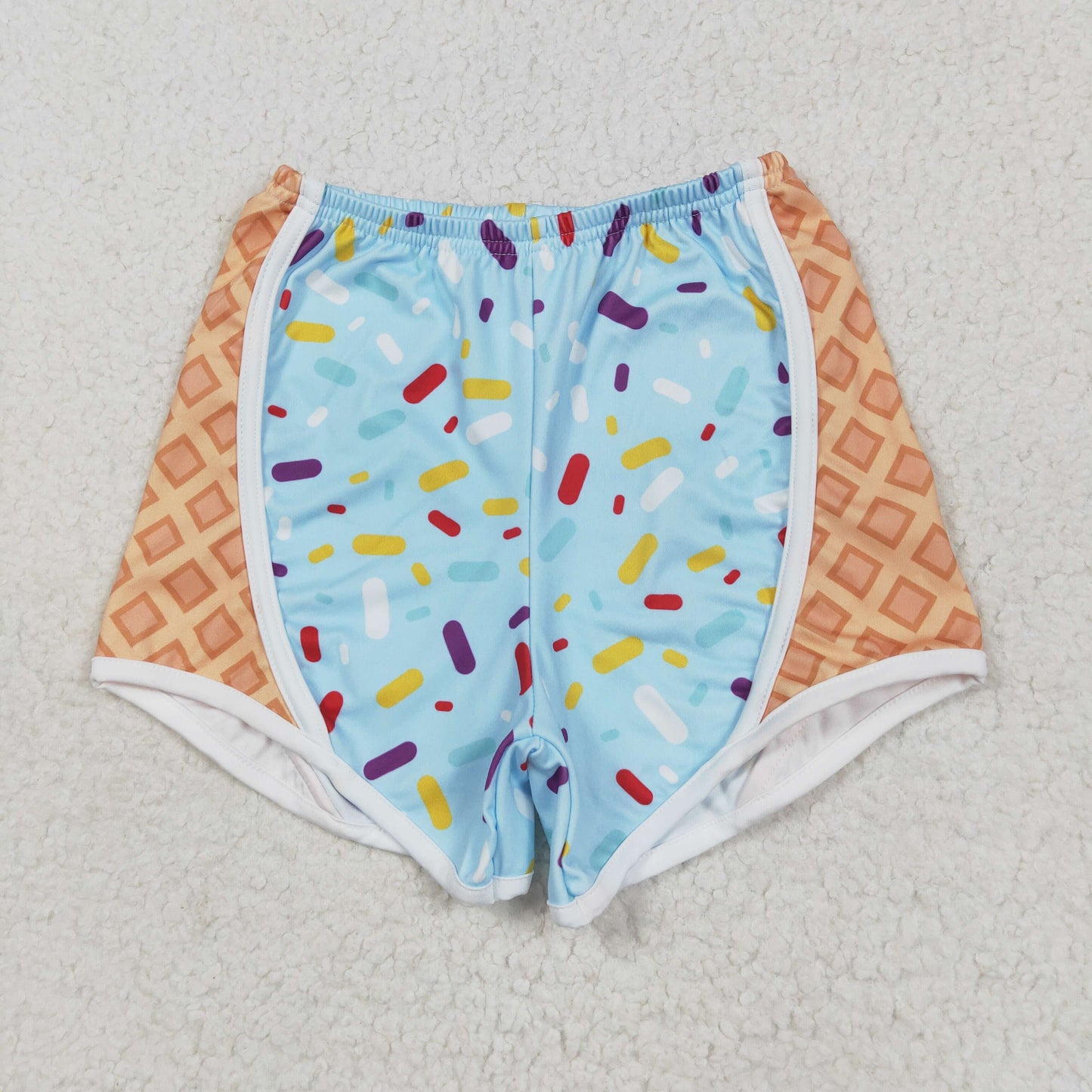 SS0571 Sprinkles Blue Kids Summer Bottom Yoga Shorts