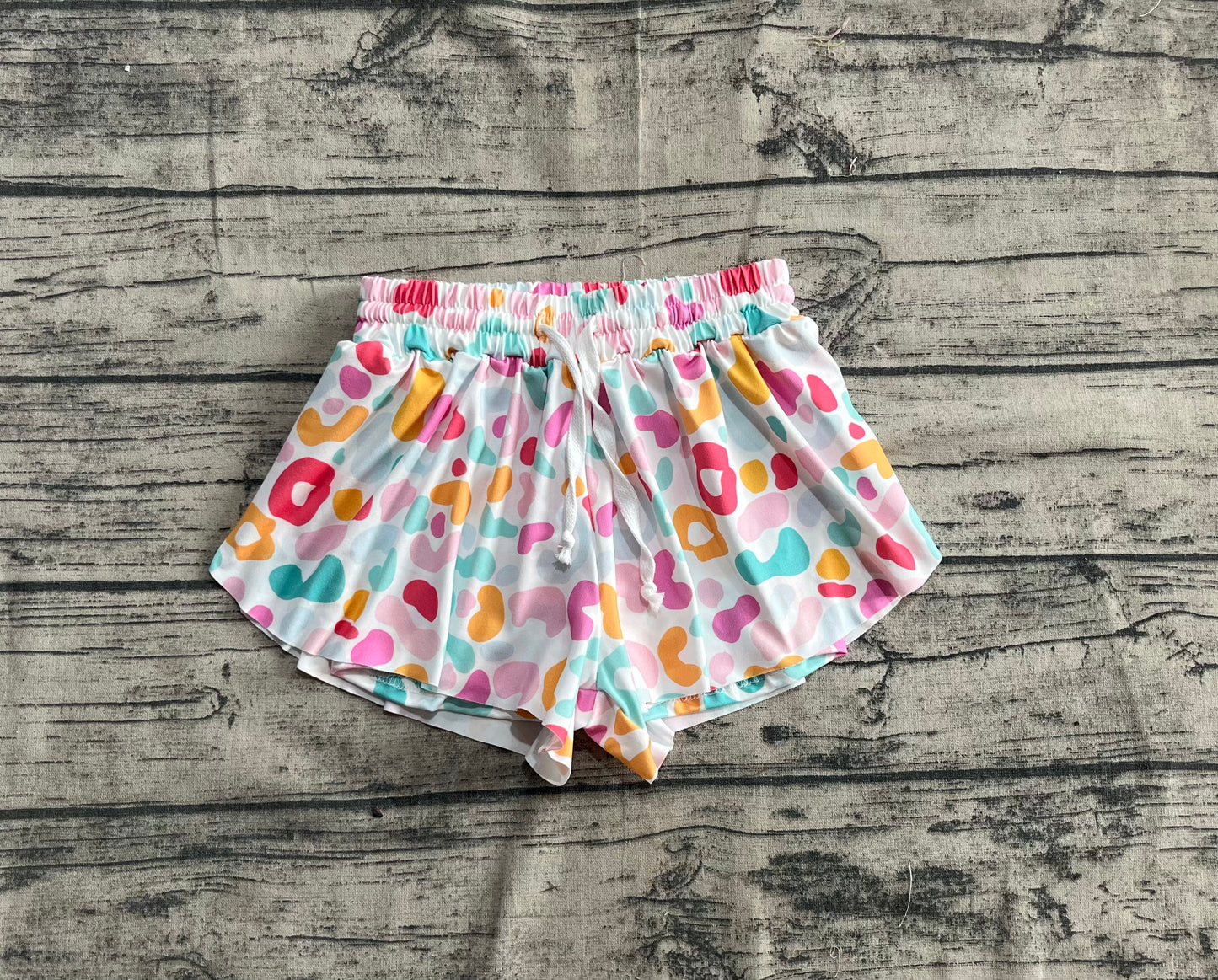(Pre-order)SS0592 Colorful Leopard Girls Summer Bottom Shorts