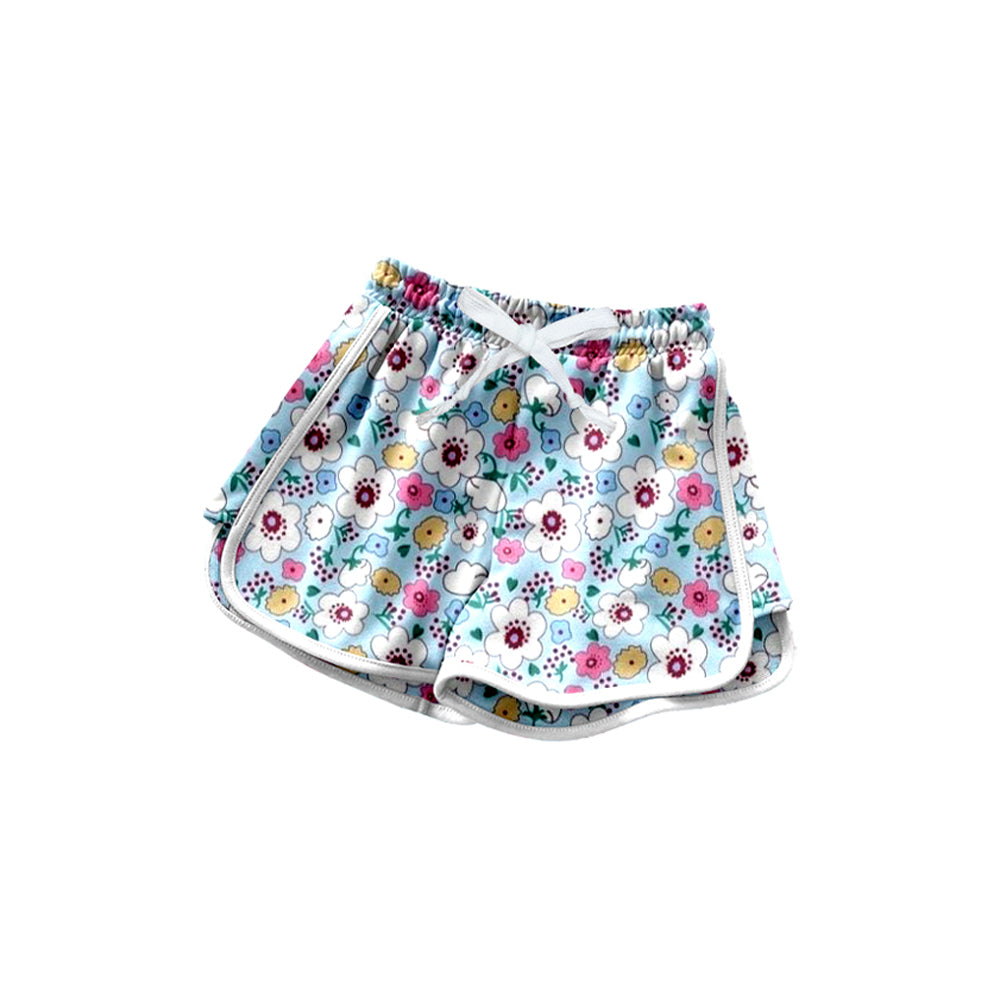 (Pre-order)SS0601 Colorful Flowers Print Girls Summer Bottom Shorts