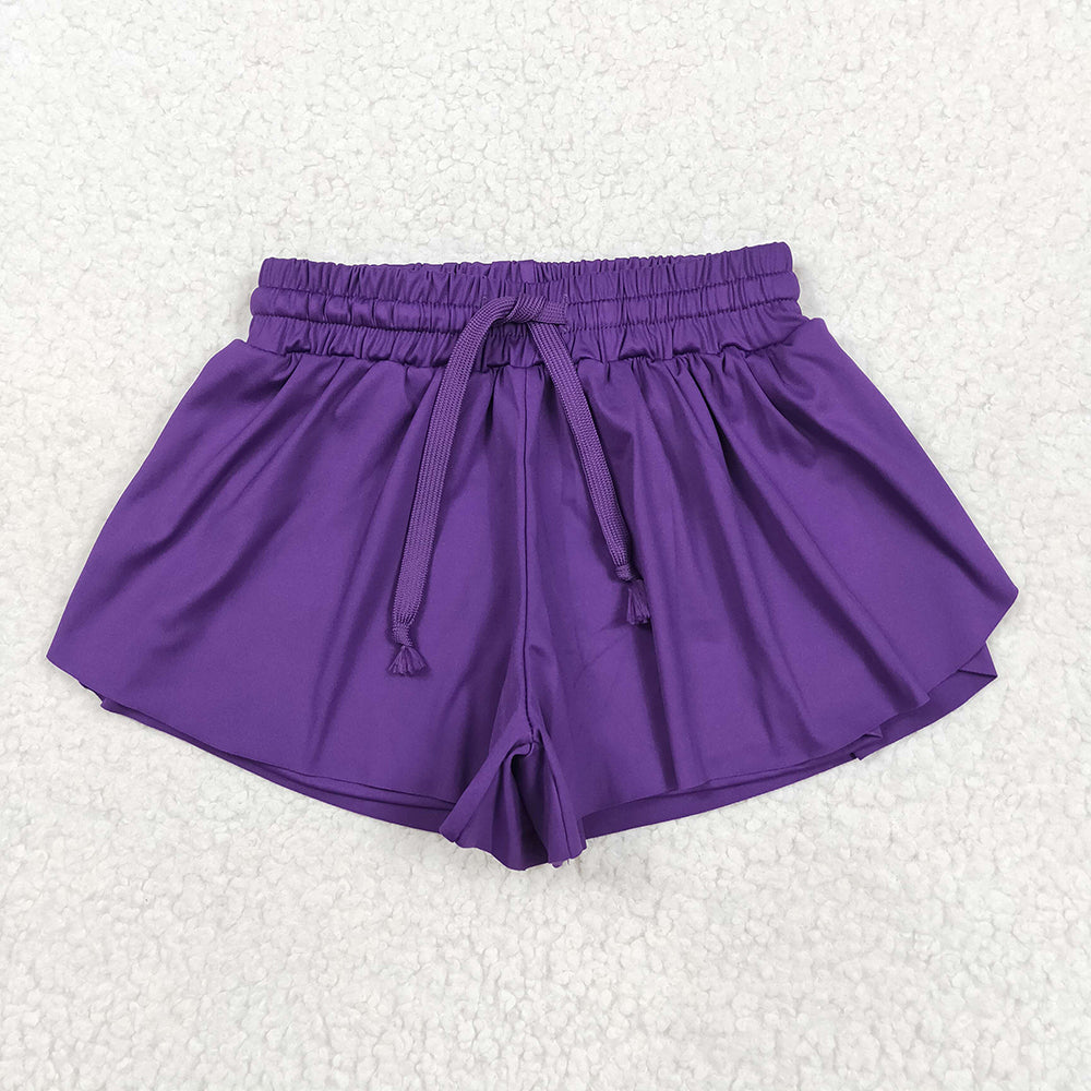 Purple Color Girls Yoga Clothes Sisters Matching Wear