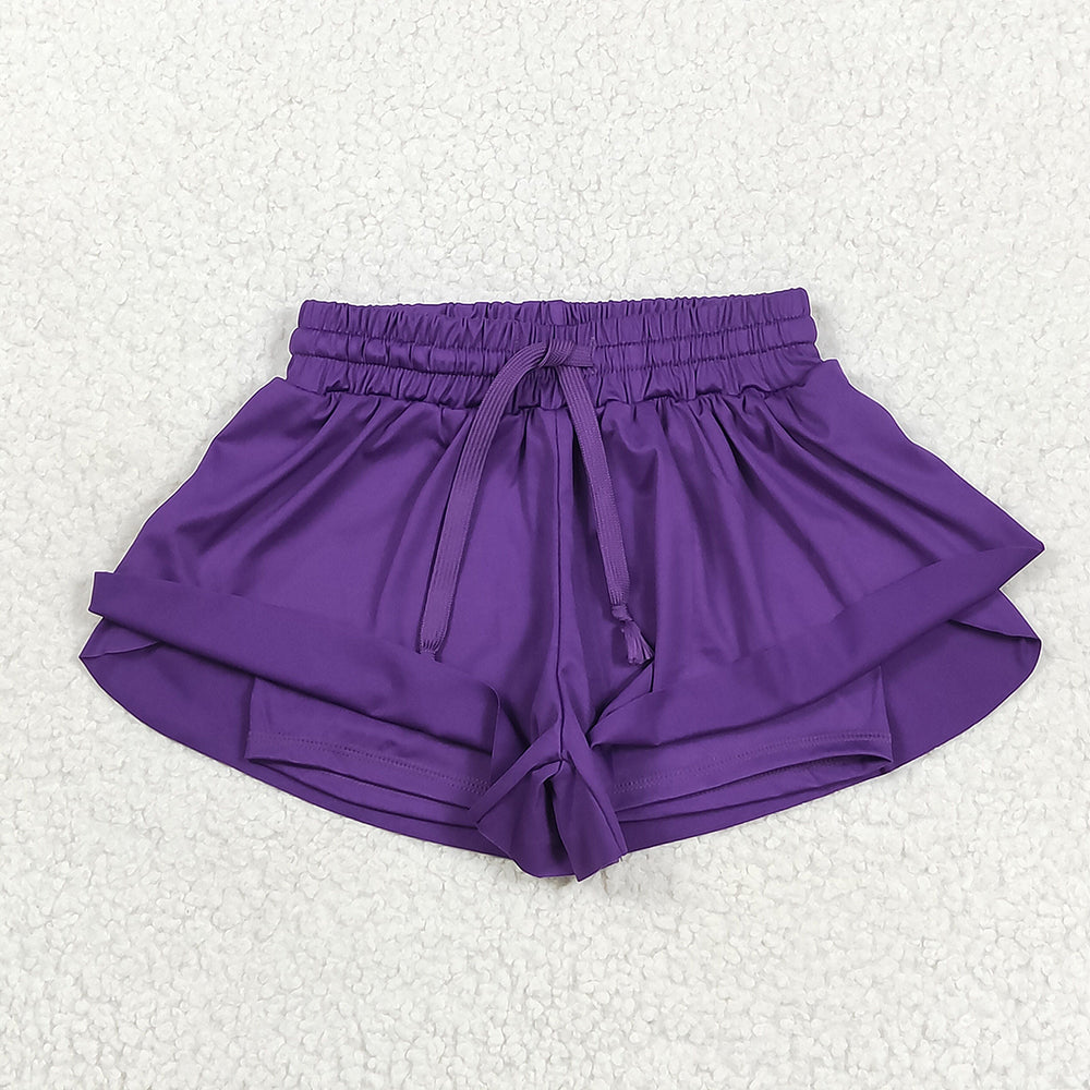 Purple Color Girls Yoga Clothes Sisters Matching Wear
