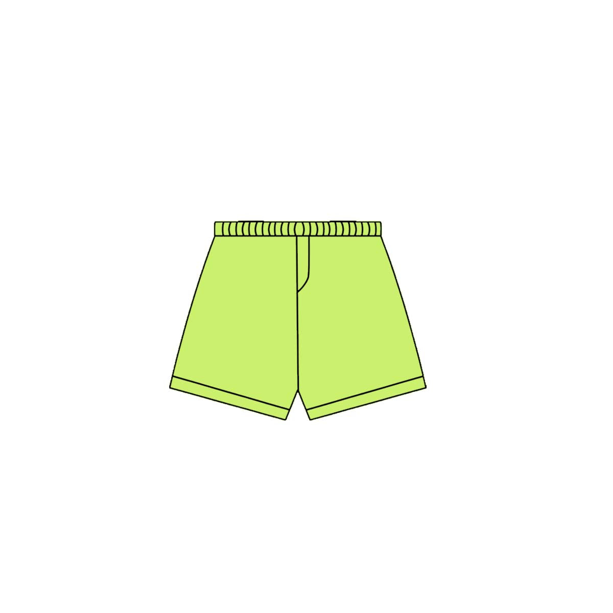 (Pre-order)SS0666 Lime Green Color Girls Sumer Bottom Yoga Shorts