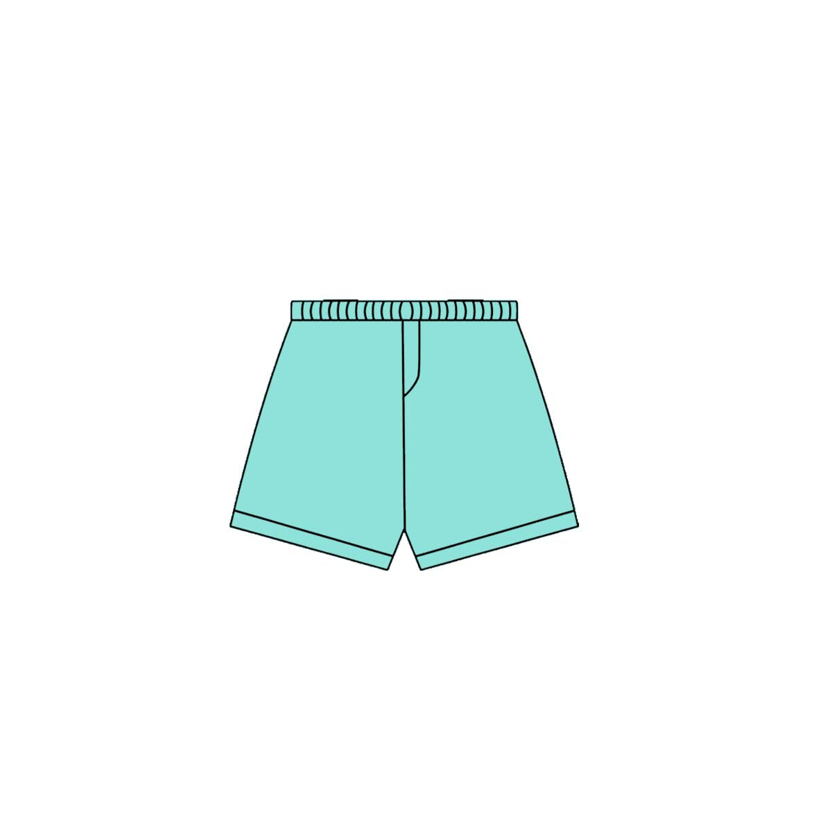 (Pre-order)SS0667 Cyan Color Girls Sumer Bottom Yoga Shorts