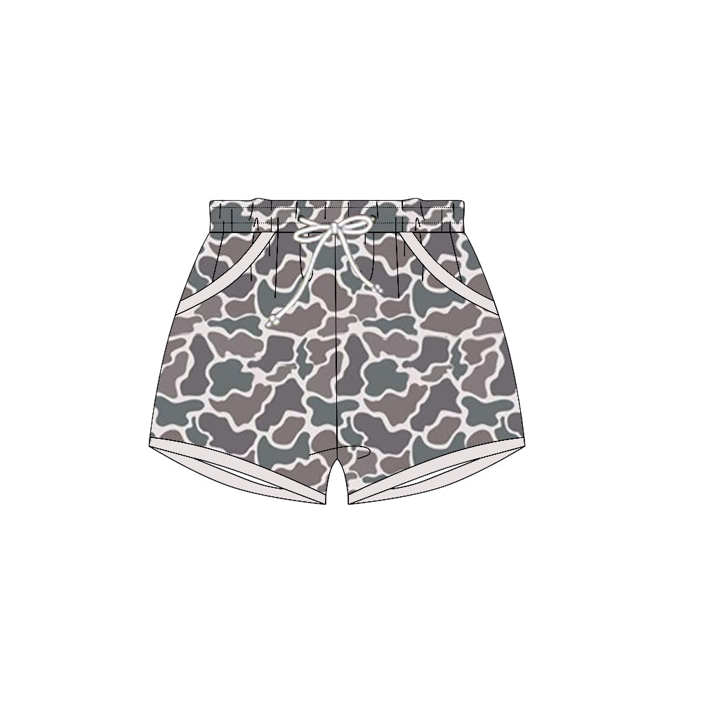(Pre-order)SS0693 Camo Print Boys Summer Pockets Bottom Shorts