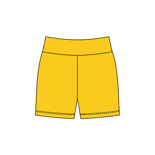 (Pre-order)SS0722 Yellow Color Girls Yoga Bottom Shorts