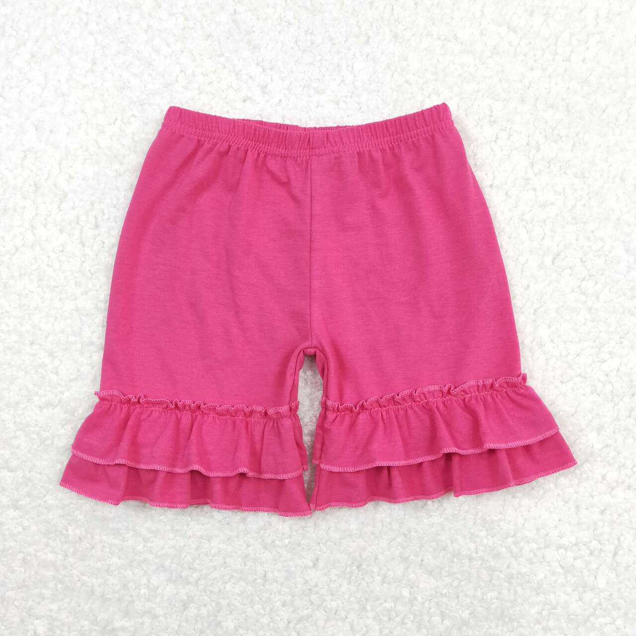 SS0178 Hot Pink Ruffles Girls Summer Shorts