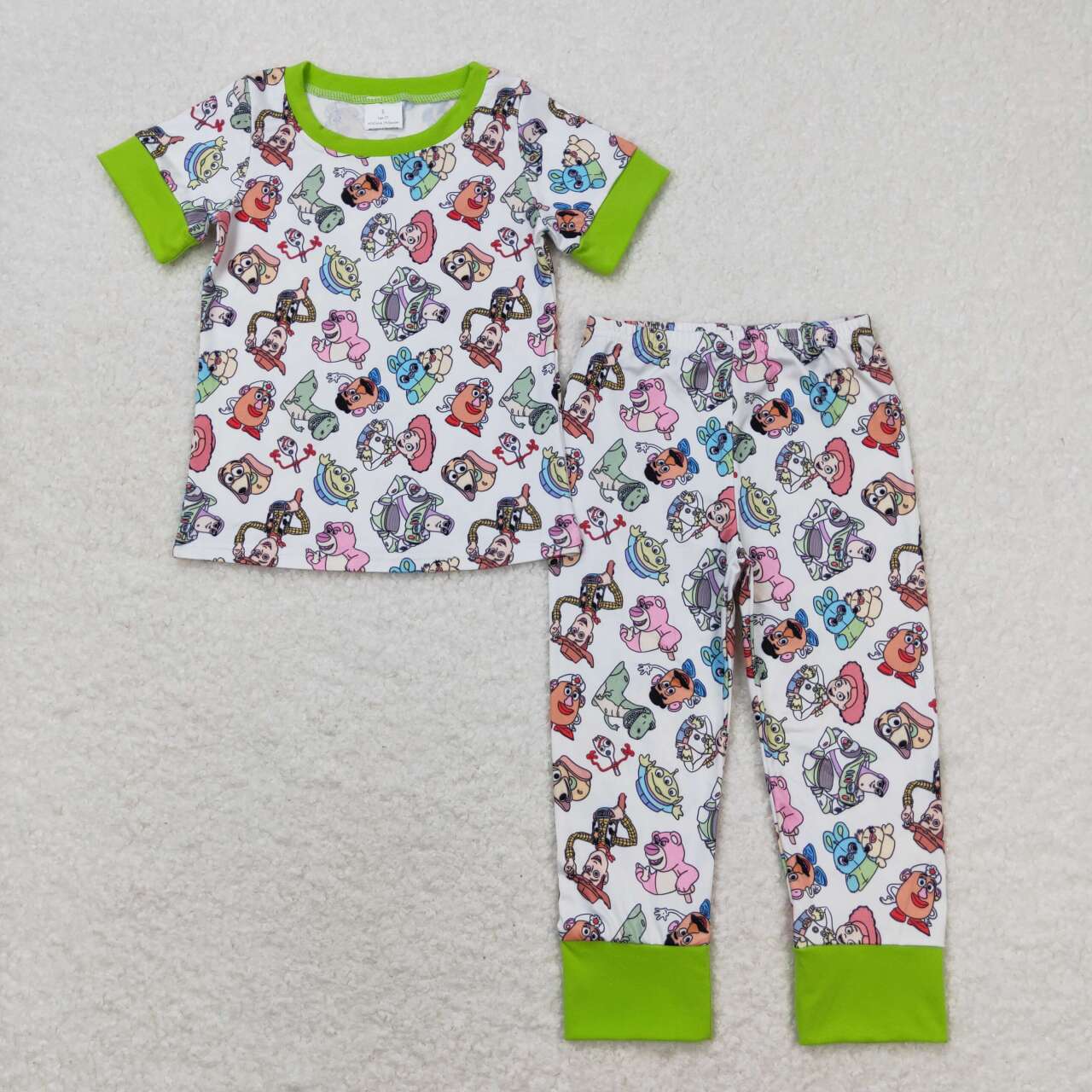 BSPO0321 Cartoon Figure Toys Print Boys Pajamas Clothes Set