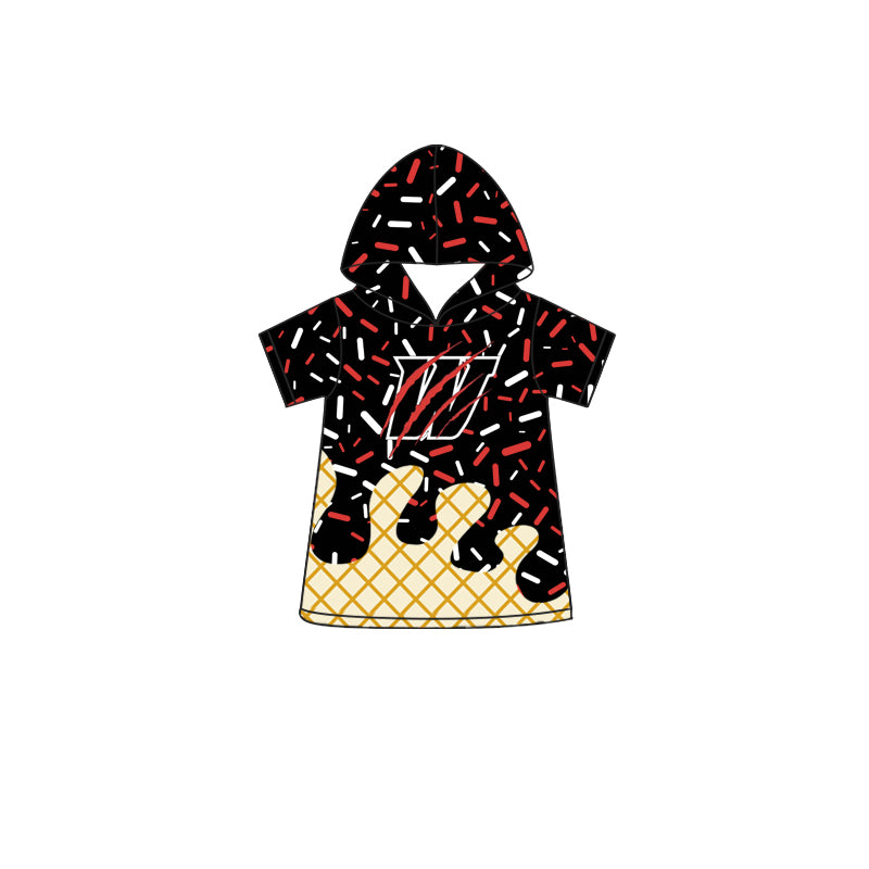 (Custom Design Preorder MOQ 5 Each Item)Team's Whitharral Sprinkles Print Hoodie Top Mom and Me Matching Clothes