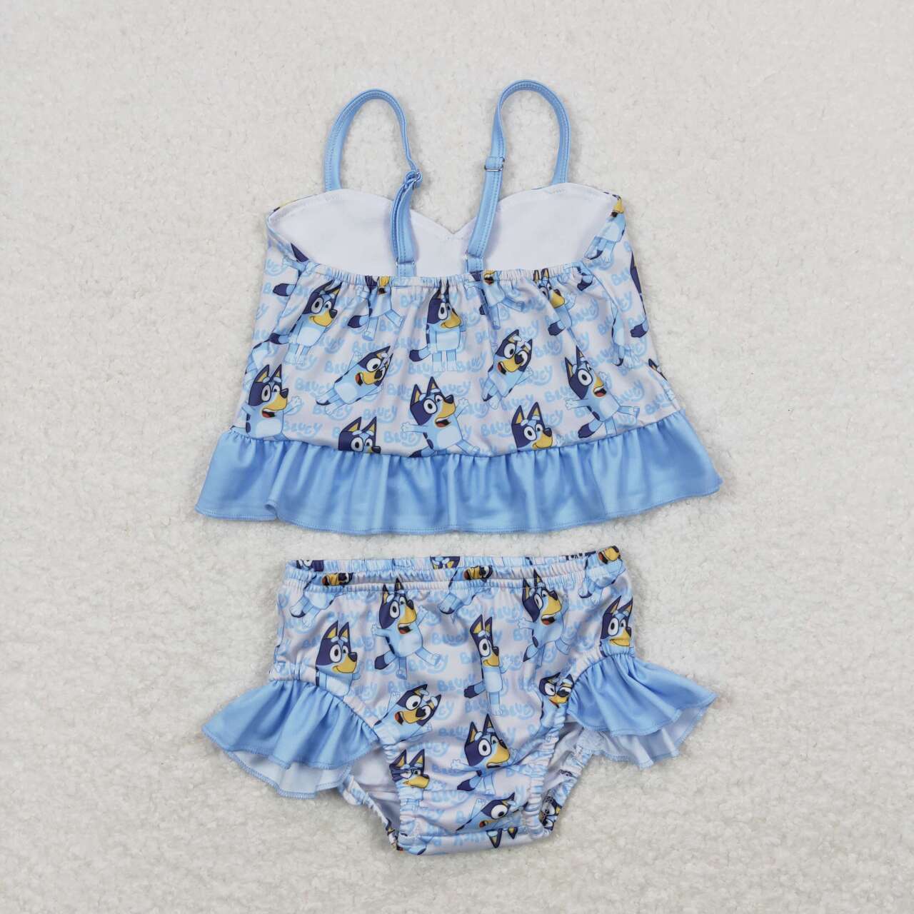 Girls blue cartoon dog print swimsuit E10-19