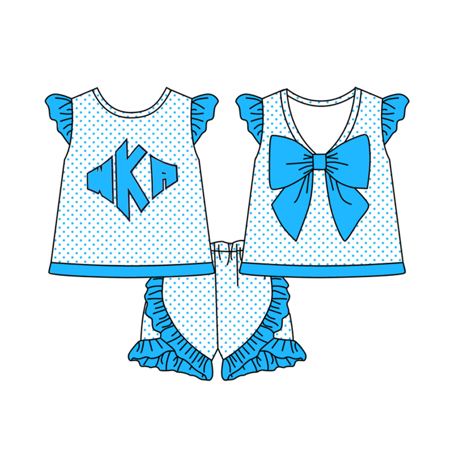 (Custom Design Preorder MOQ 5) Team's WKA Print Girls Summer Clothes Set