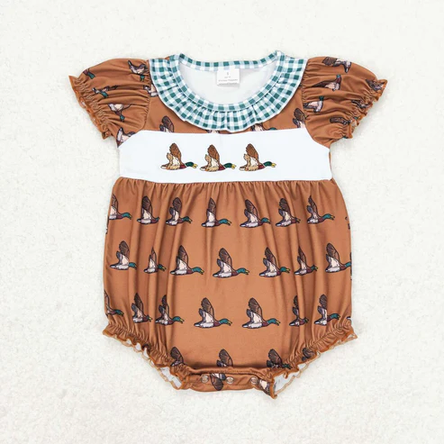Duck Embroidery Sibling Summer Matching Clothes