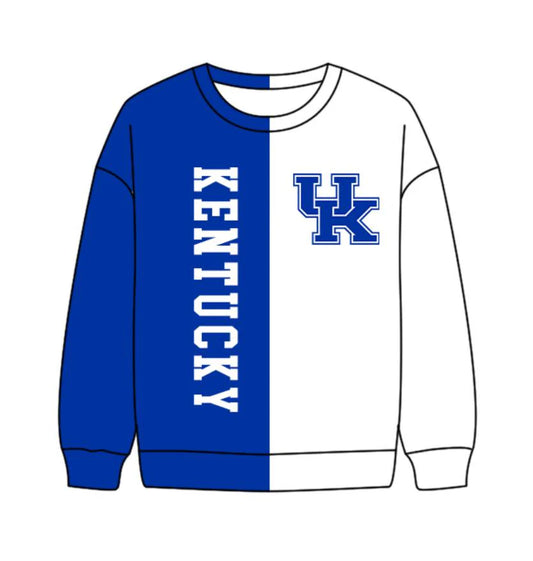 (Custom Design Preorder MOQ 5 Each Item) Team's KENTUCKY Print Long Sleeve Tee Shirts Top Mom and Me Matching Clothes