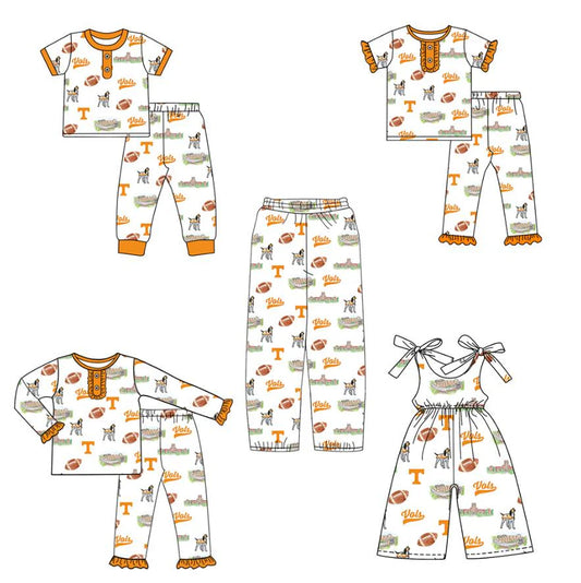 (Custom Design Preorder MOQ 5 Each Item)Team's Tennessee Vols Print Family Matching Clothes