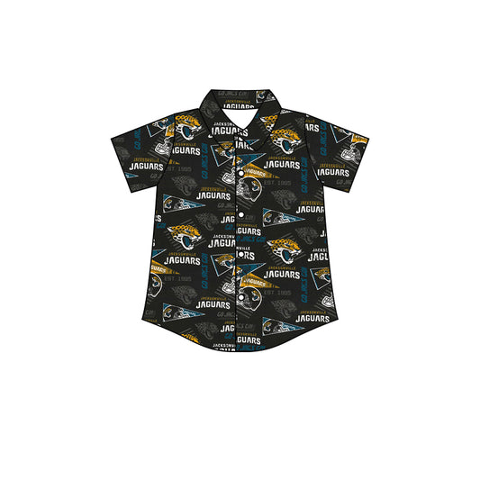 (Custom Design Preorder MOQ 5) Team's Jacksonville Jaguars Print Boys Summer Buttons Tee Shirts Top