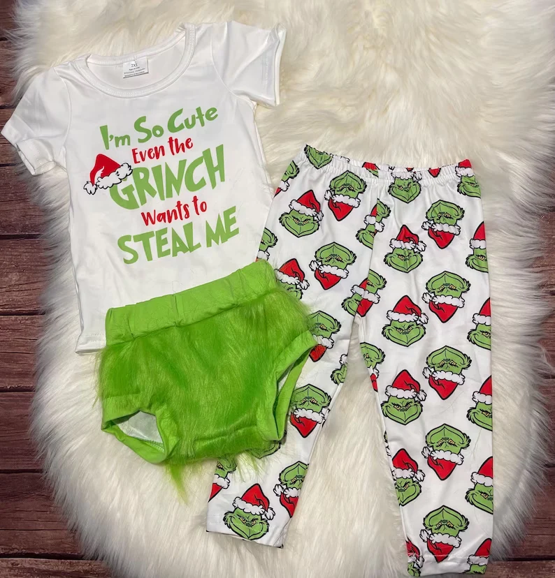 I'mSo Cute Christmas Frog legging pants and bummie 3 pcs outfits GSPO0100