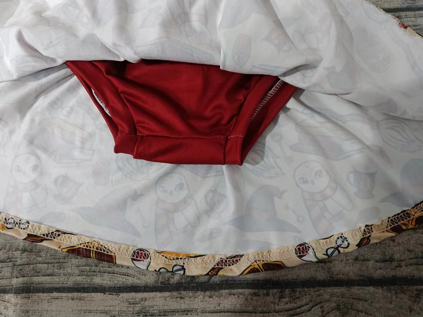 (Custom Design Preorder MOQ 5) Wizard Print Top Skirts With Shorts Girls Summer Clothes Set