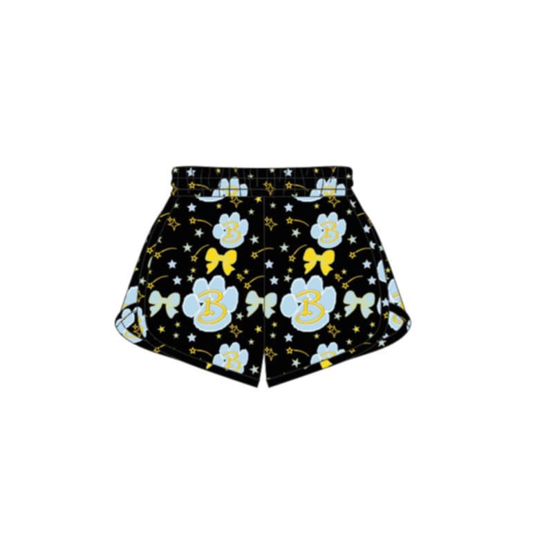 (Custom Design Preorder MOQ 5 Each Design) Team's Bath Wildcats Bows Print Summer Bottom Sports Shorts Mom and Me Matching Clothes