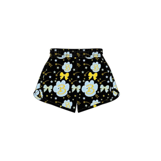 (Custom Design Preorder MOQ 5 Each Design) Team's Bath Wildcats Bows Print Summer Bottom Sports Shorts Mom and Me Matching Clothes