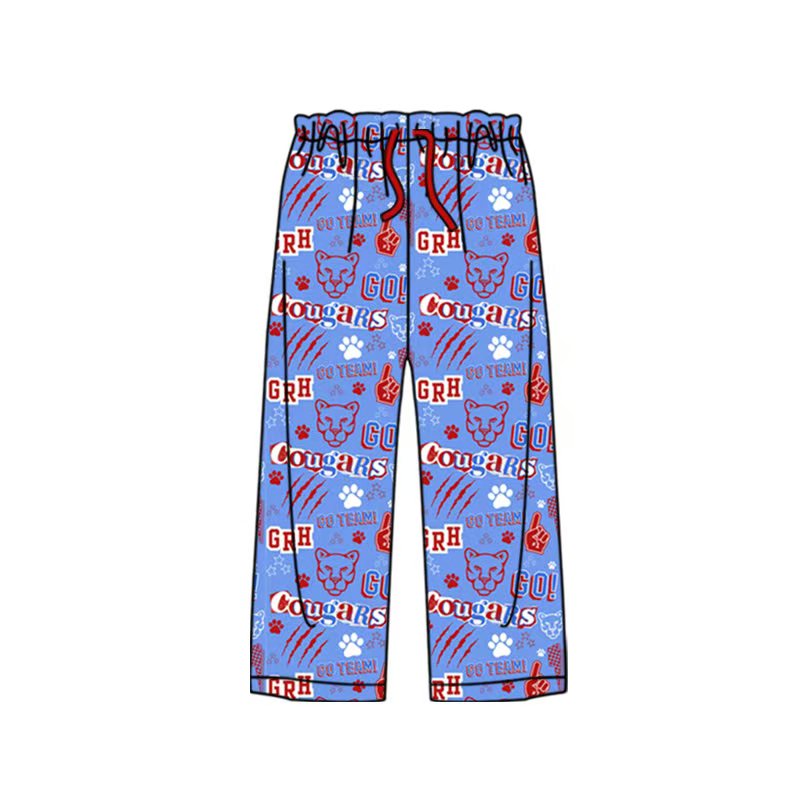(Custom Design Preorder MOQ 5) Adult Team's GRH Paw Print Woman Pajamas Pants