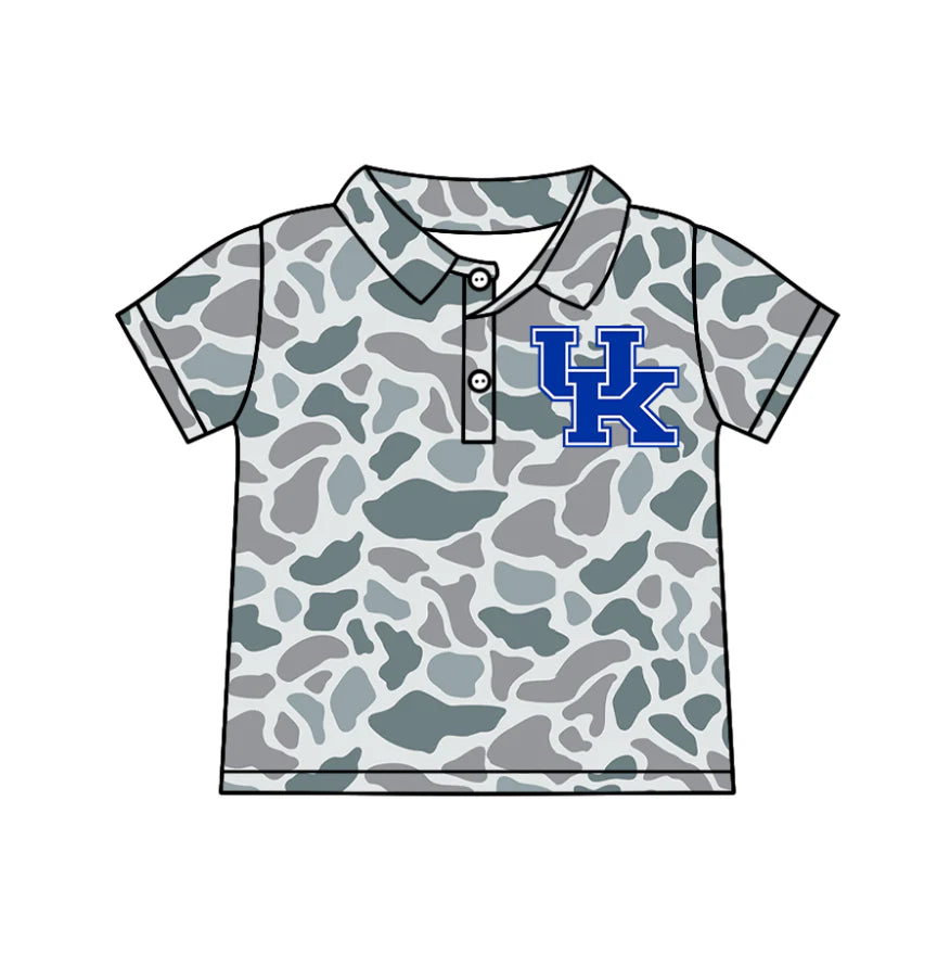 (Custom Design Preorder MOQ 5 Each Item)Team's Kentucky Camo Print Sibling Matching Clothes