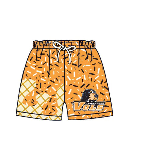 (Custom Design Preorder MOQ 5 Each Item) Team's Tennessee Sprinkles Print Summer Bottom Shorts Mom and Me Matching Clothes