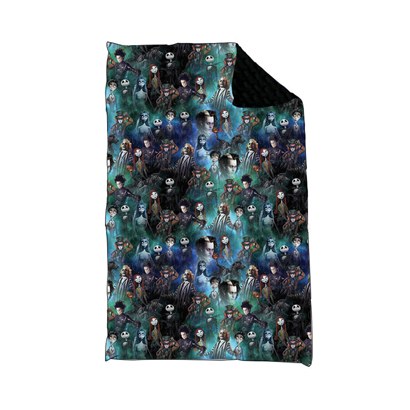 (Custom Design Preorder MOQ 5) Movie Characters Print Baby Minky Blanket