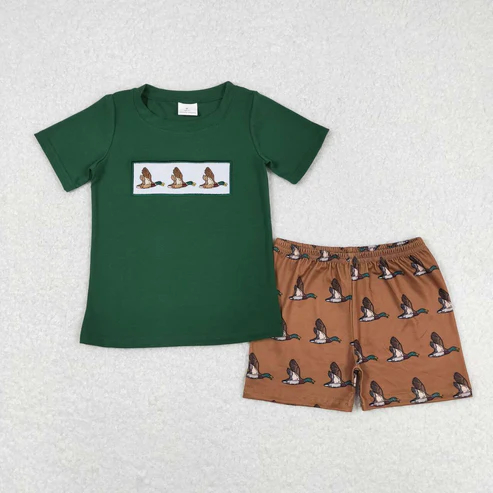 Duck Embroidery Sibling Summer Matching Clothes