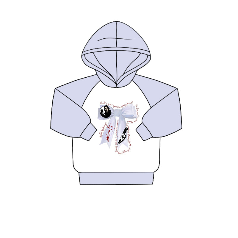 (Custom Design Preorder MOQ 5) Cartoon Figure Green Grey Print Boys Halloween Hoodie Zipper Tops