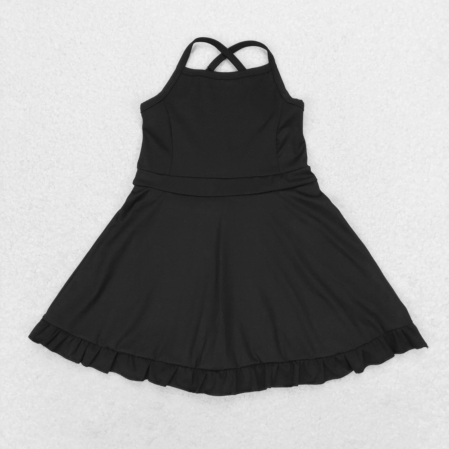 7 Colors Girls Knee Length Shorts 1 Pieces Yoga Dress