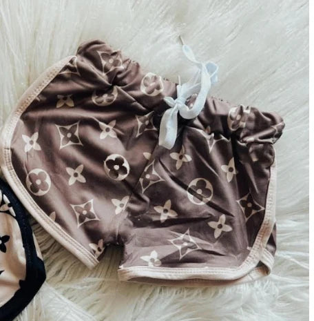 (Custom Design Preorder MOQ 5) Flowers Print Girls Summer Bottom Sports Shorts