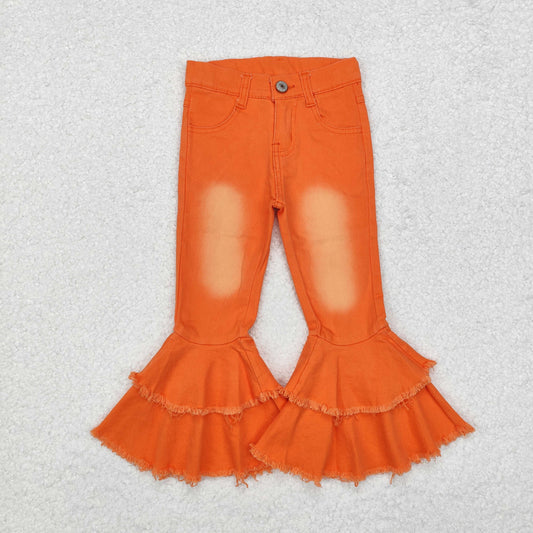 Orange Denim Bell Bottom Jeans            E1-11