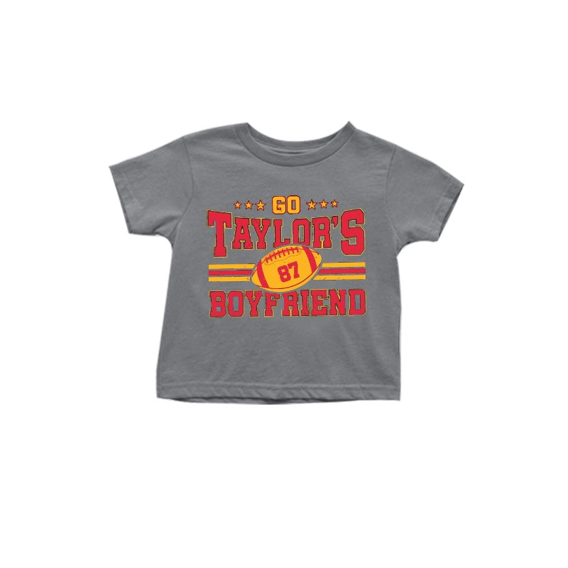 (Custom Design Preorder MOQ 5) Grey Boyfriend Singer Print Girls Summer Tee Shirts Top