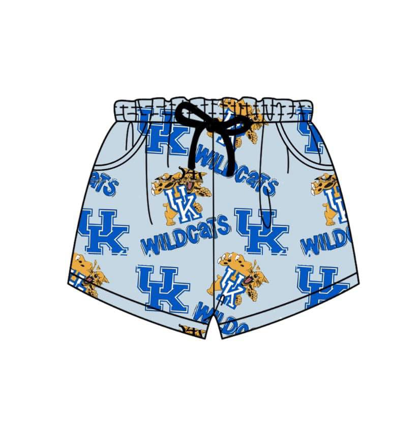 (Custom Design Preorder MOQ 5) Team's UK Print Kids Summer Bottom Pockets Shorts