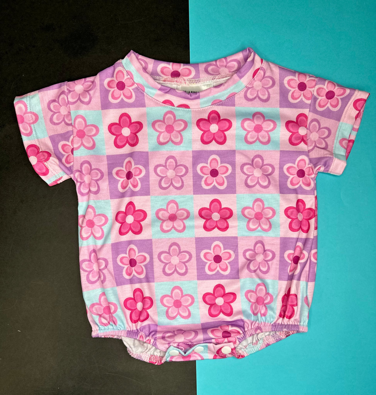(Custom Design Preorder MOQ 5) Flowers Print Baby Girls Summer Romper