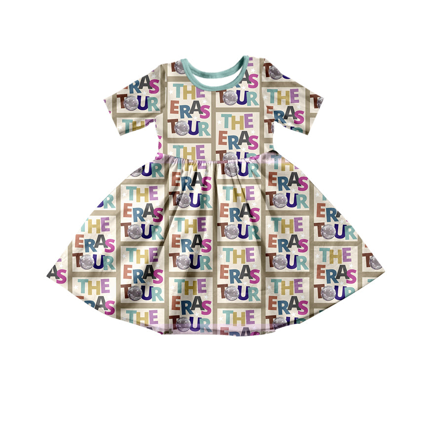 (Custom Design MOQ 5) NO.1 Singer Design Girls Knee Length Dress