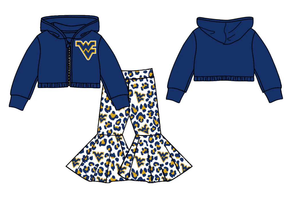 (Custom Design Preorder MOQ 5 Each Item)Team's WEST VIBGINIA Print Sibling Matching Clothes
