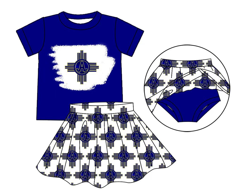 (Custom Design Preorder MOQ 5) Team's Jal Public Top Skirts Shorts Girls Summer Clothes Sets