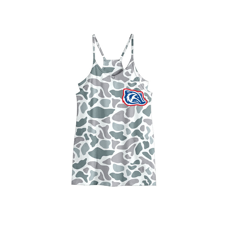 (Custom Design Preorder MOQ 5 Each Item)Team's Arkadelphia Badgers Camo Print Sibling Matching Clothes