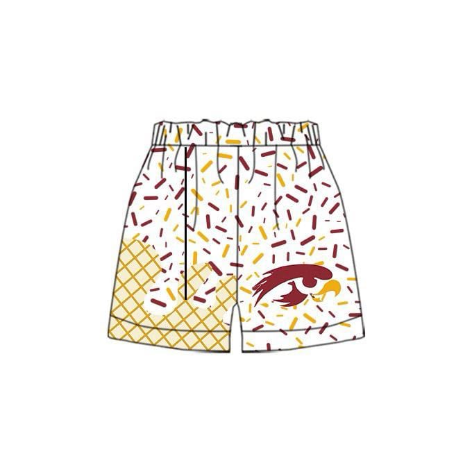 (Custom Design Preorder MOQ 5) Team's Eagle Wine Sprinkles Kids Bottom Shorts