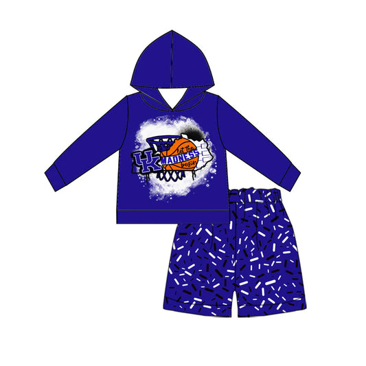 (Custom Design Preorder MOQ 5) Team Basketball UK Hoodie Top Sprinkles Shorts Boys Clothes Set